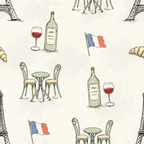 Vintage Paris Sketch Wallpaper