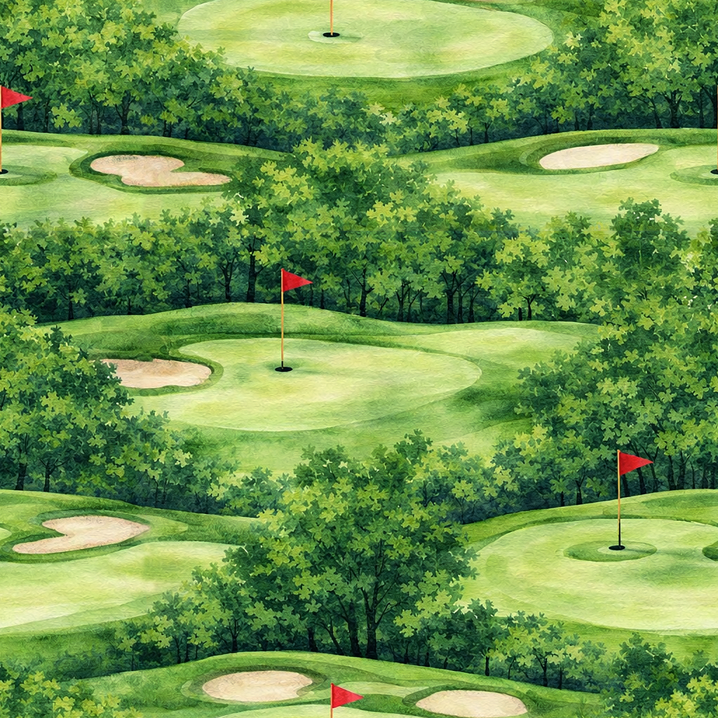 Whispering Pines Golfscape Wallpaper
