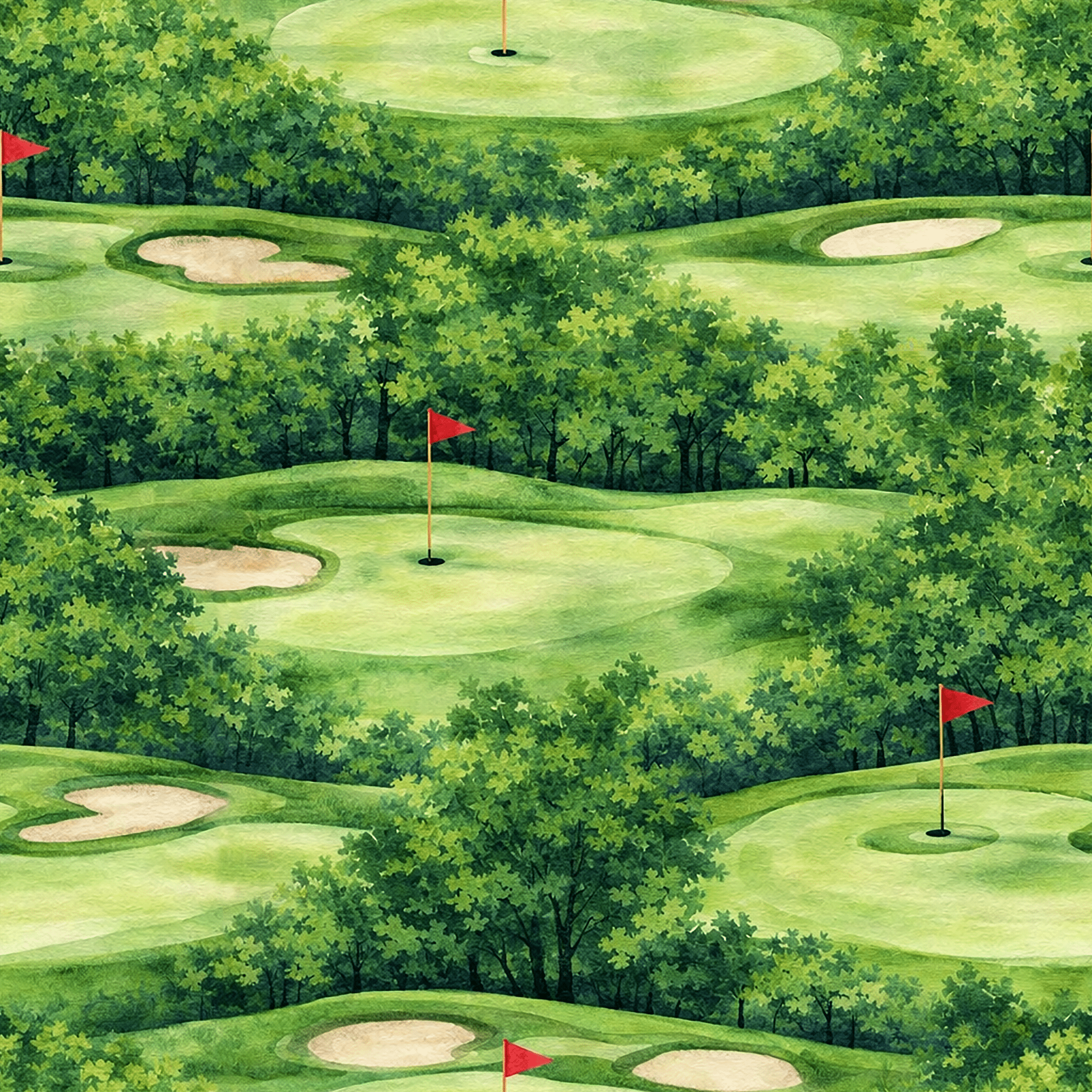 Whispering Pines Golfscape Wallpaper Peel and Stick Wallpaper | Accent Haus
