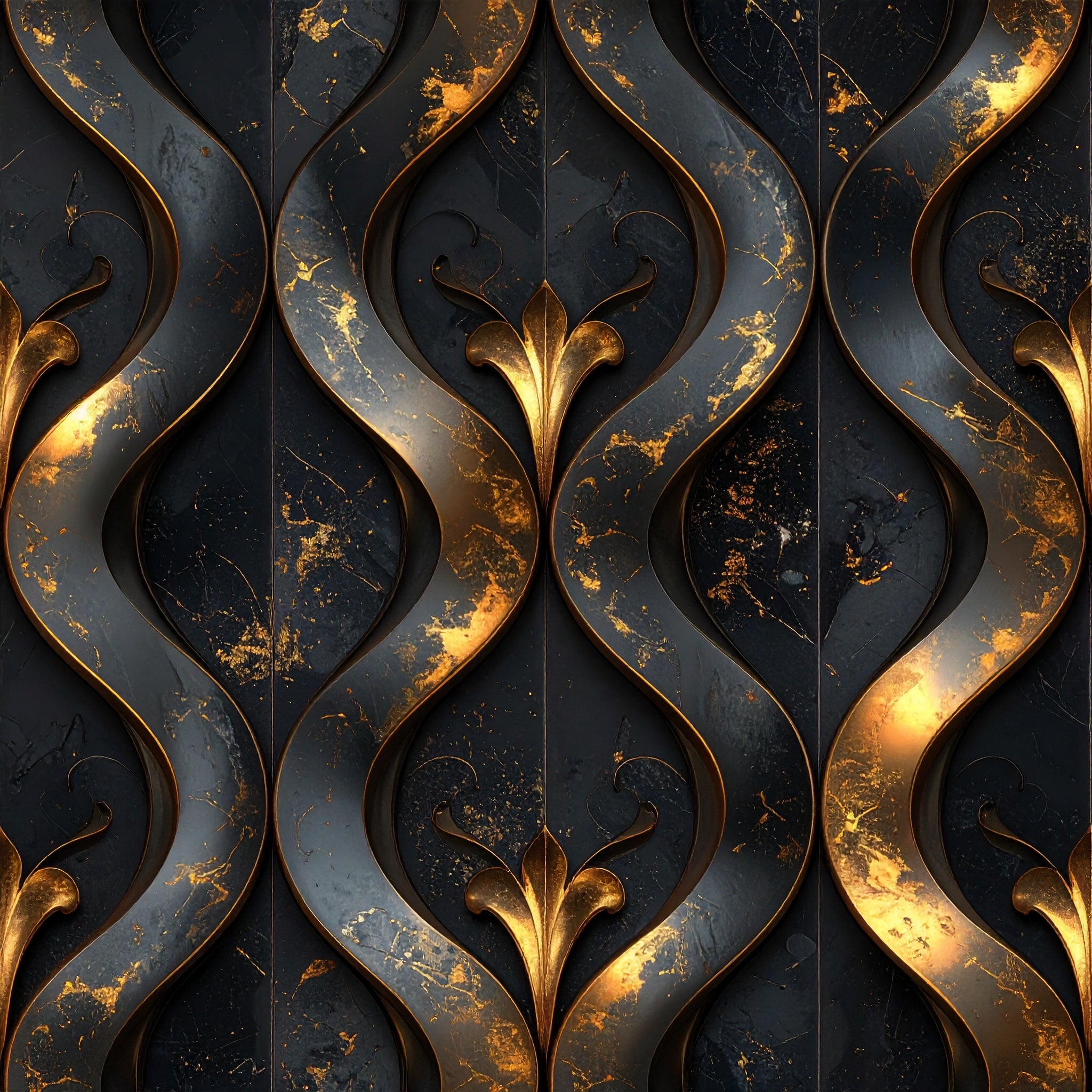 Winding Mercury Ribbon Wallpaper