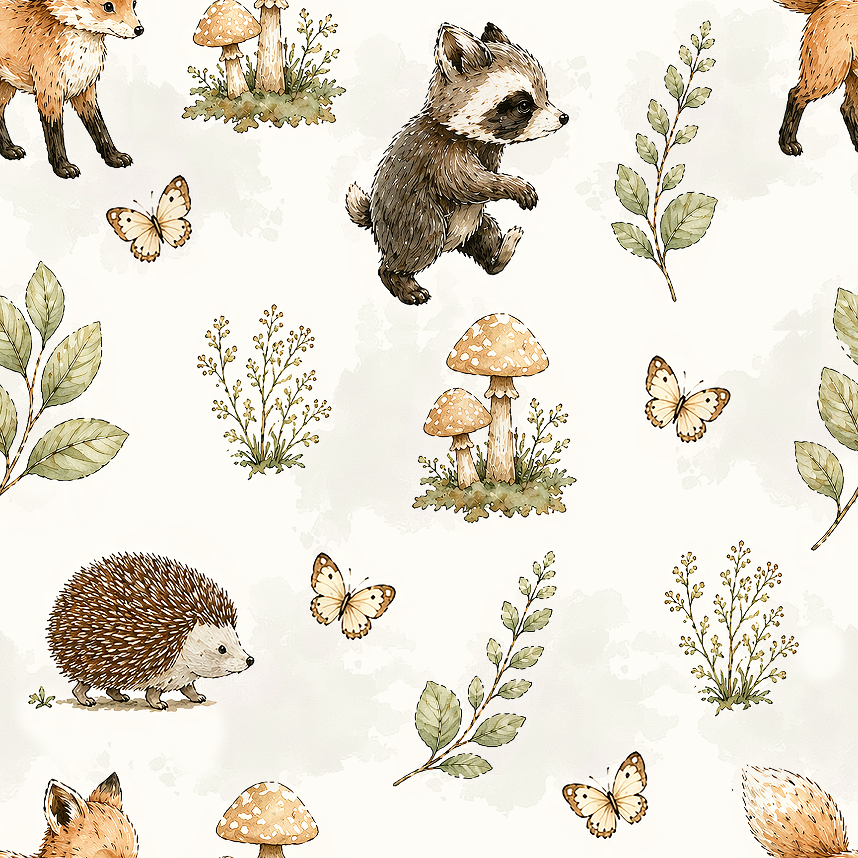 Woodland Sage Friends Wallpaper