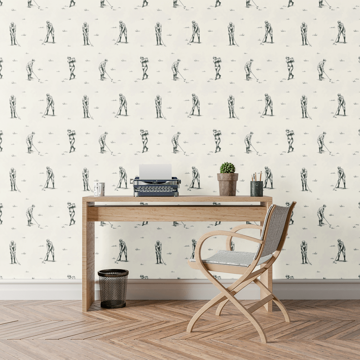 Gentlemen’s Fairway Wallpaper Peel and Stick Wallpaper | Accent Haus
