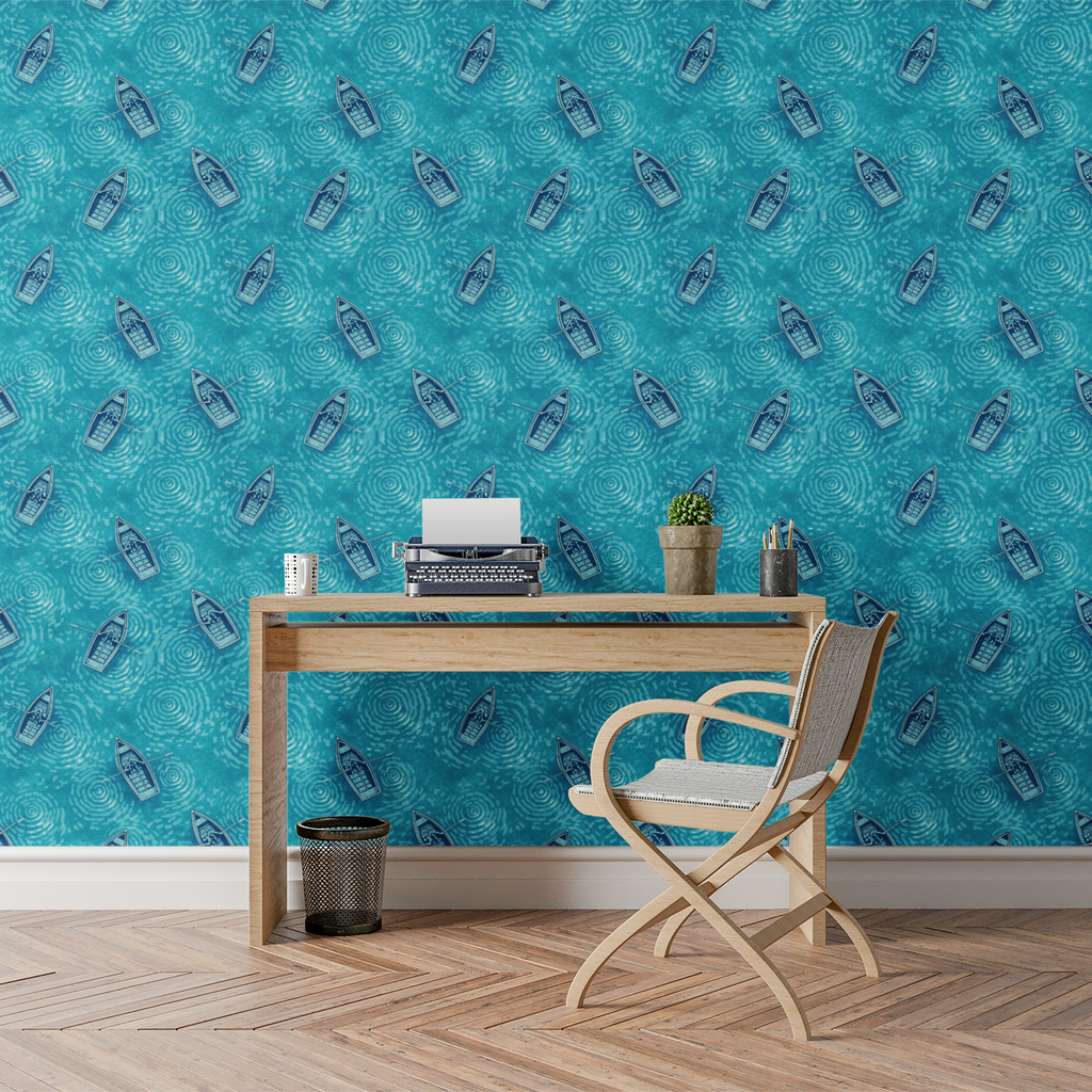 Oars on Blue Wallpaper