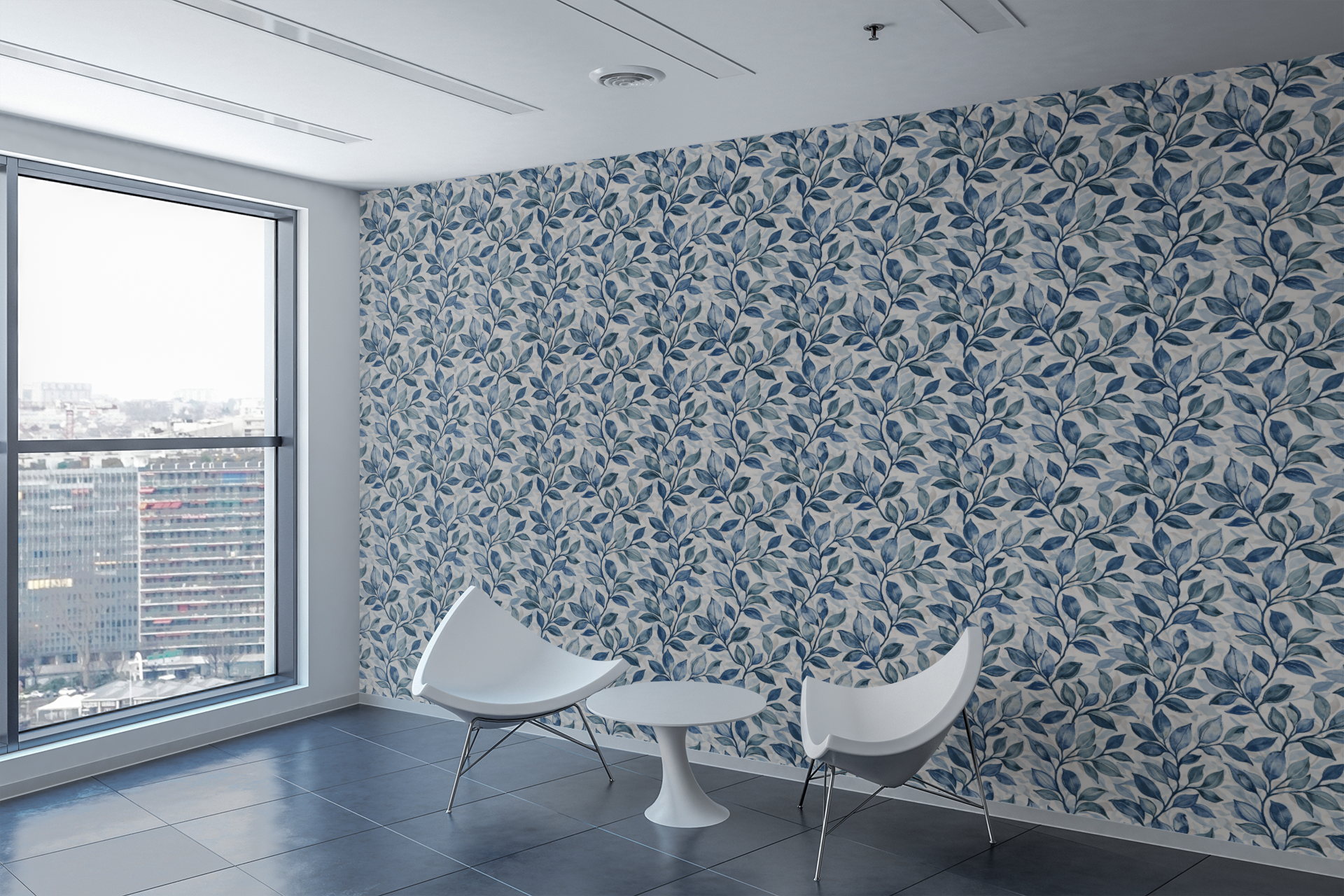 Blue Willow Reverie Wallpaper