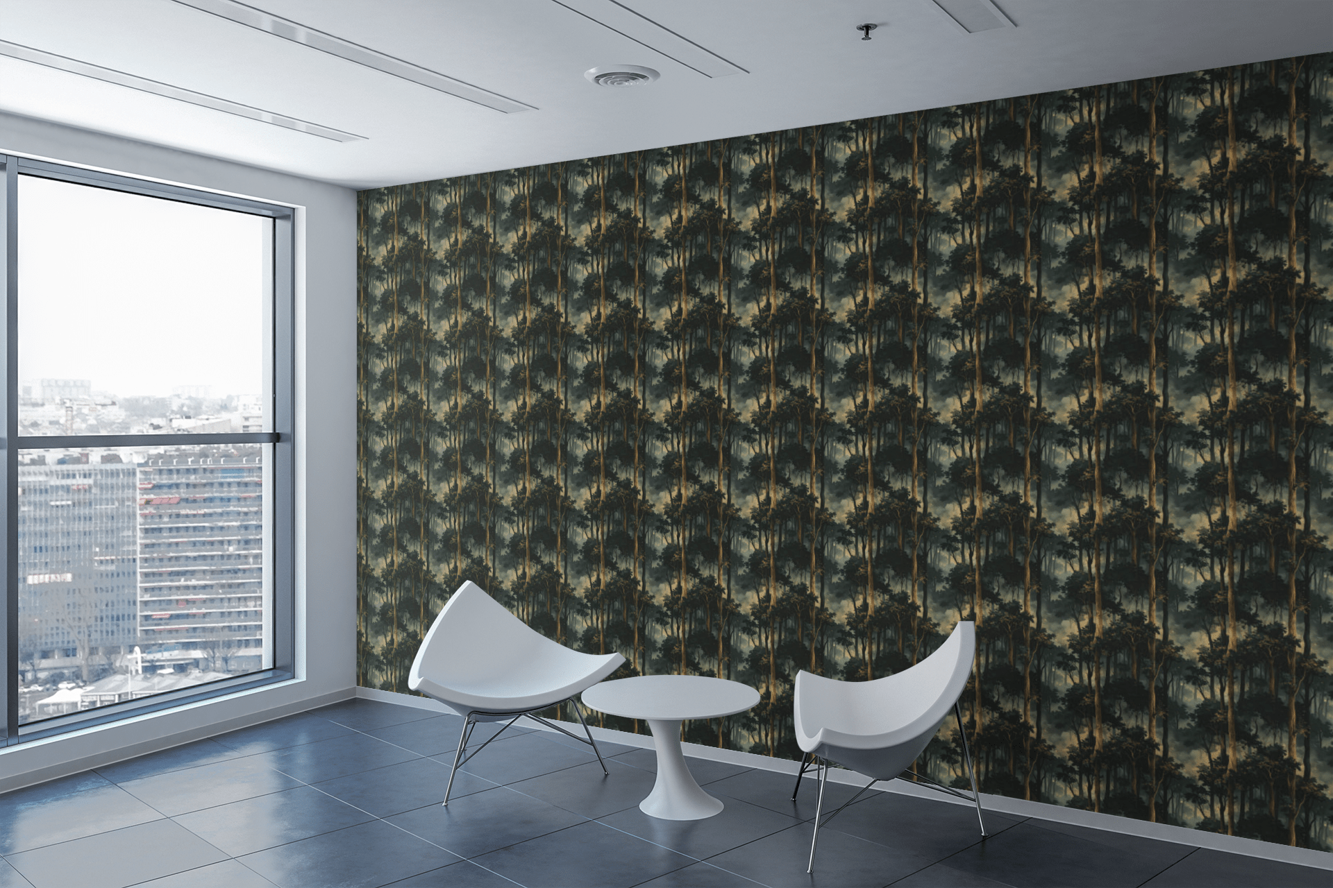 Nighttime Forest Wallpaper Peel and Stick Wallpaper | Accent Haus