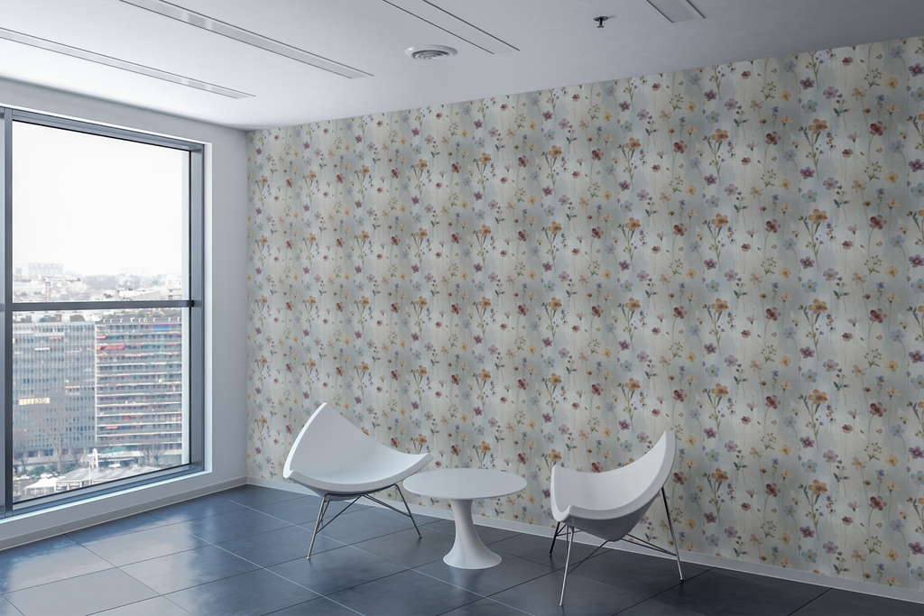Rainy Window Botanicals Wallpaper