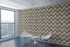 Parisian Etching Curtains Wallpaper