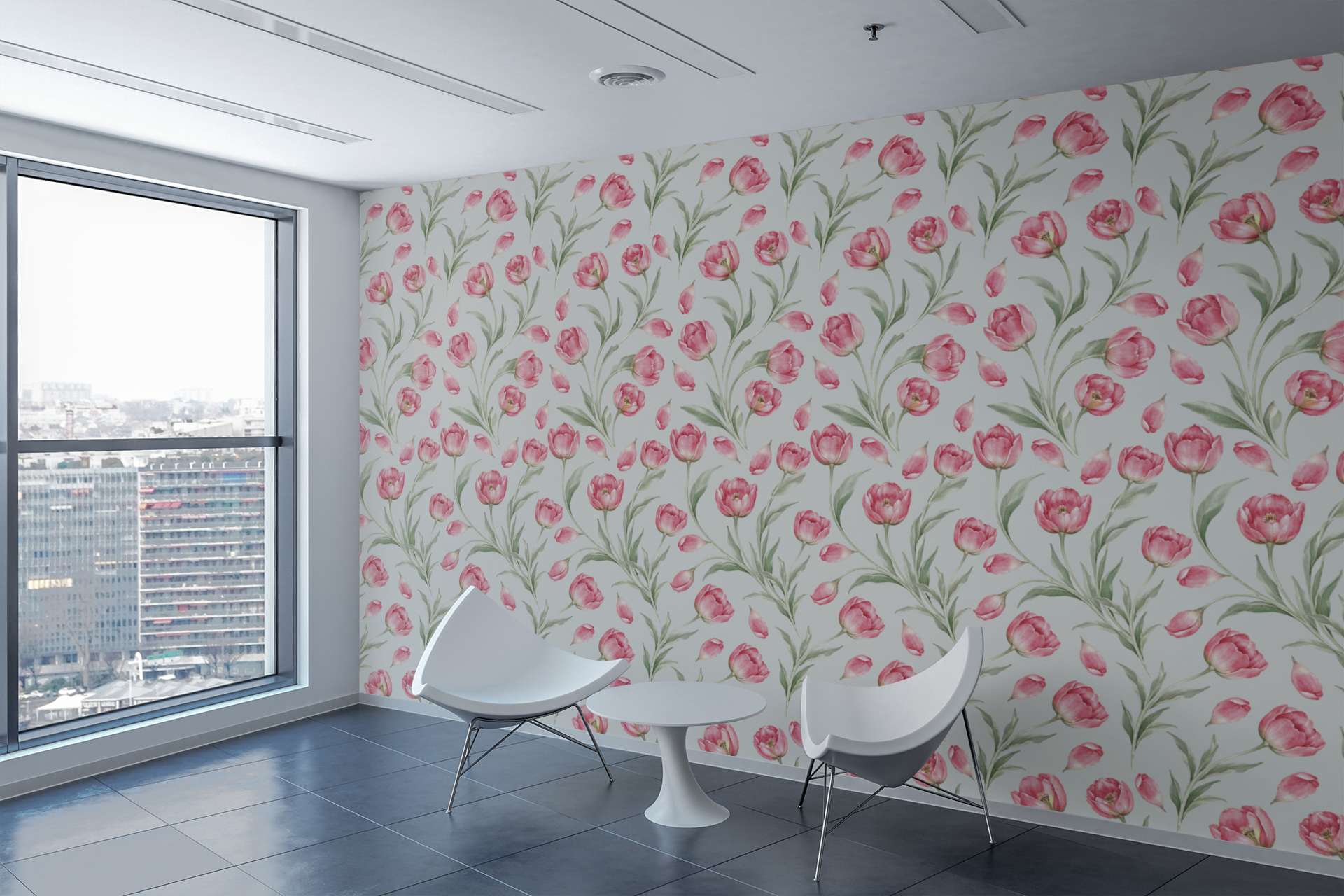 Blush Garden Waltz Wallpaper