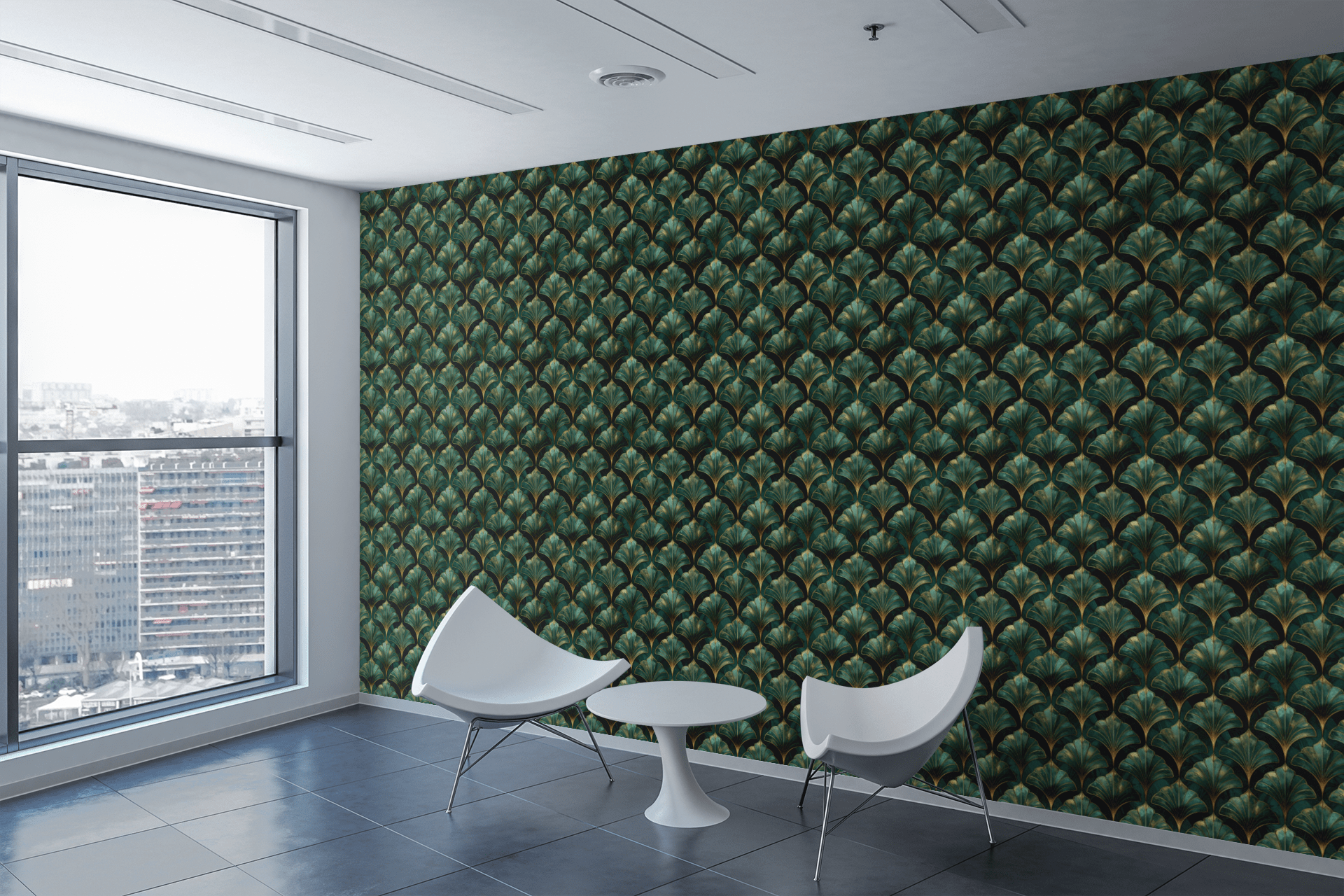 Regal Palm Fans Wallpaper Peel and Stick Wallpaper | Accent Haus
