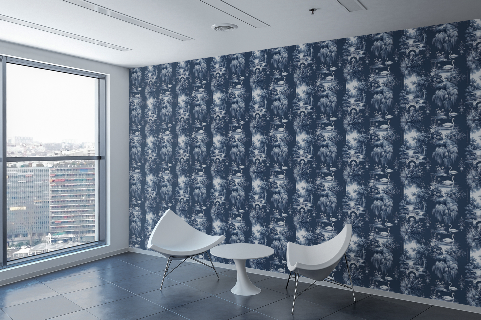 Swan Lake Promenade Wallpaper