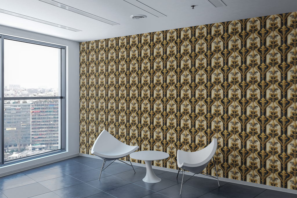 Venetian Velvet Scrolls Wallpaper
