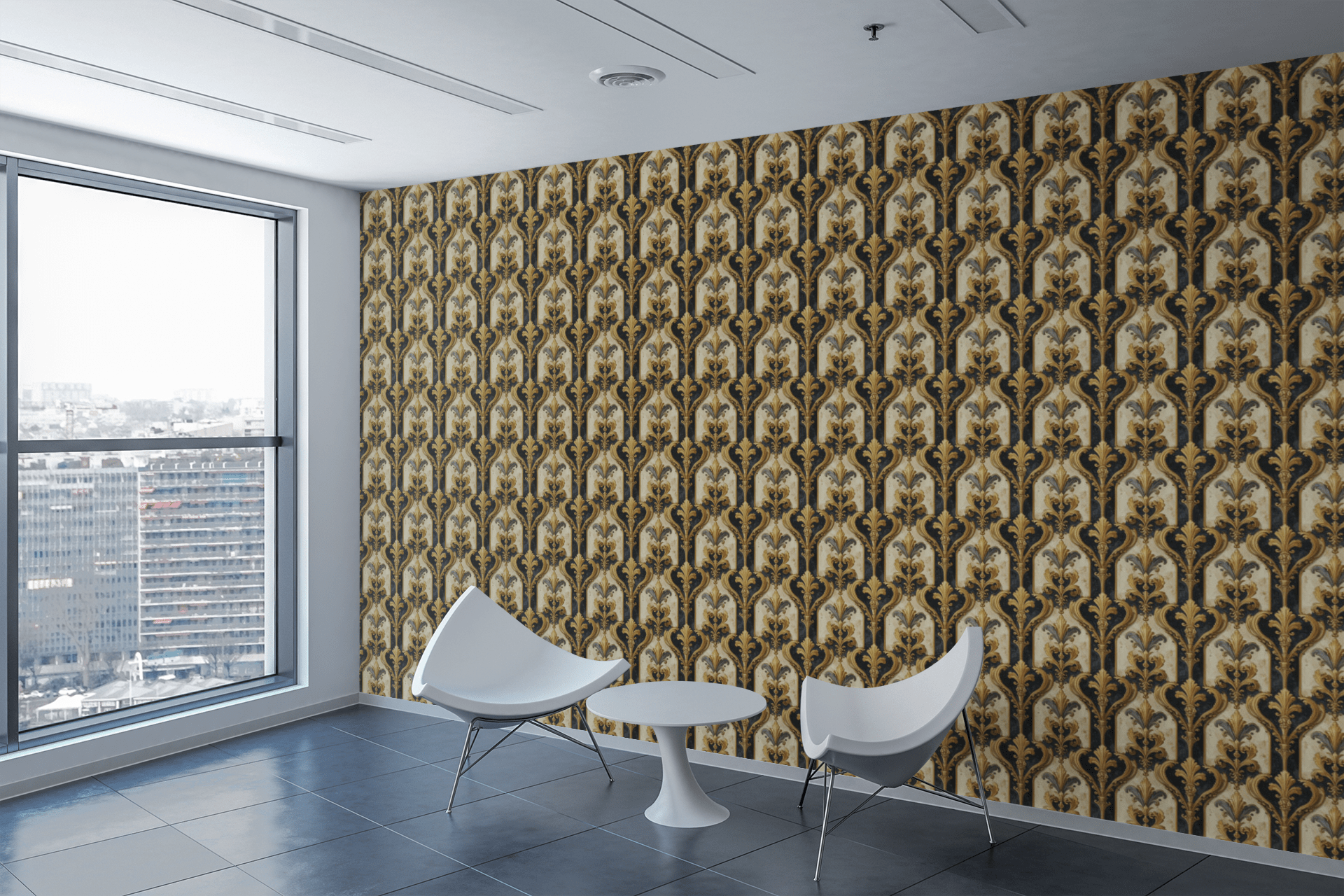 Venetian Velvet Scrolls Wallpaper Peel and Stick Wallpaper | Accent Haus