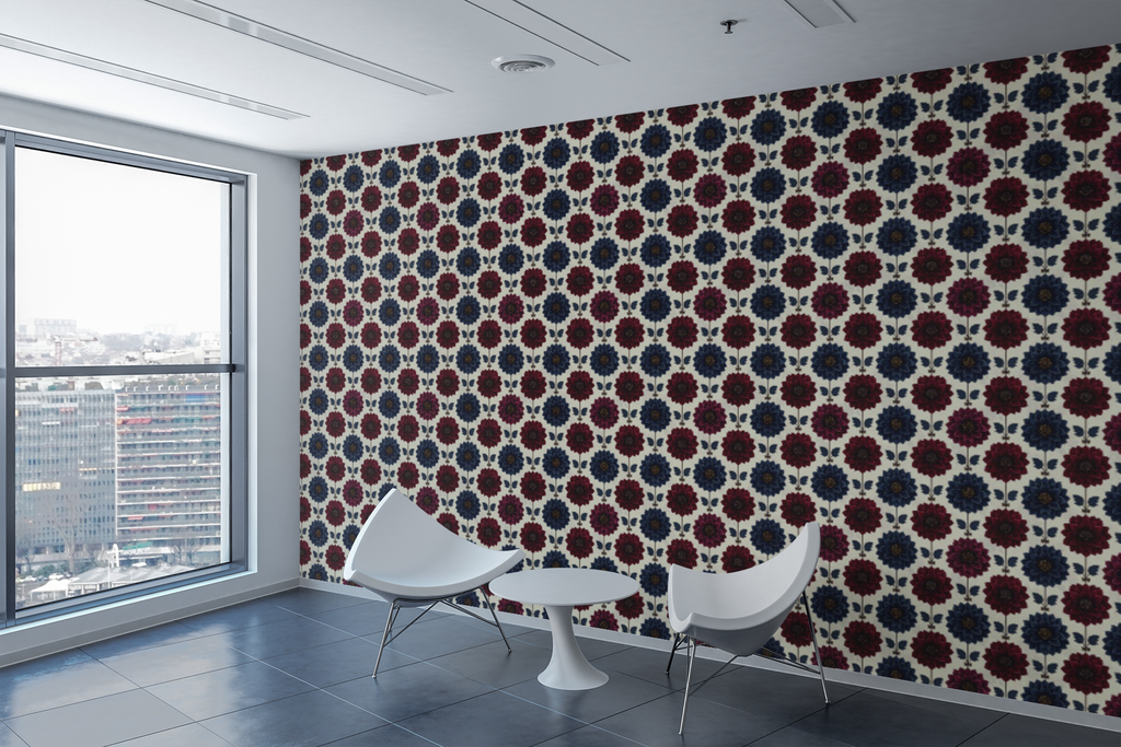 Gilded Jewel-Tone Botanical Wallpaper