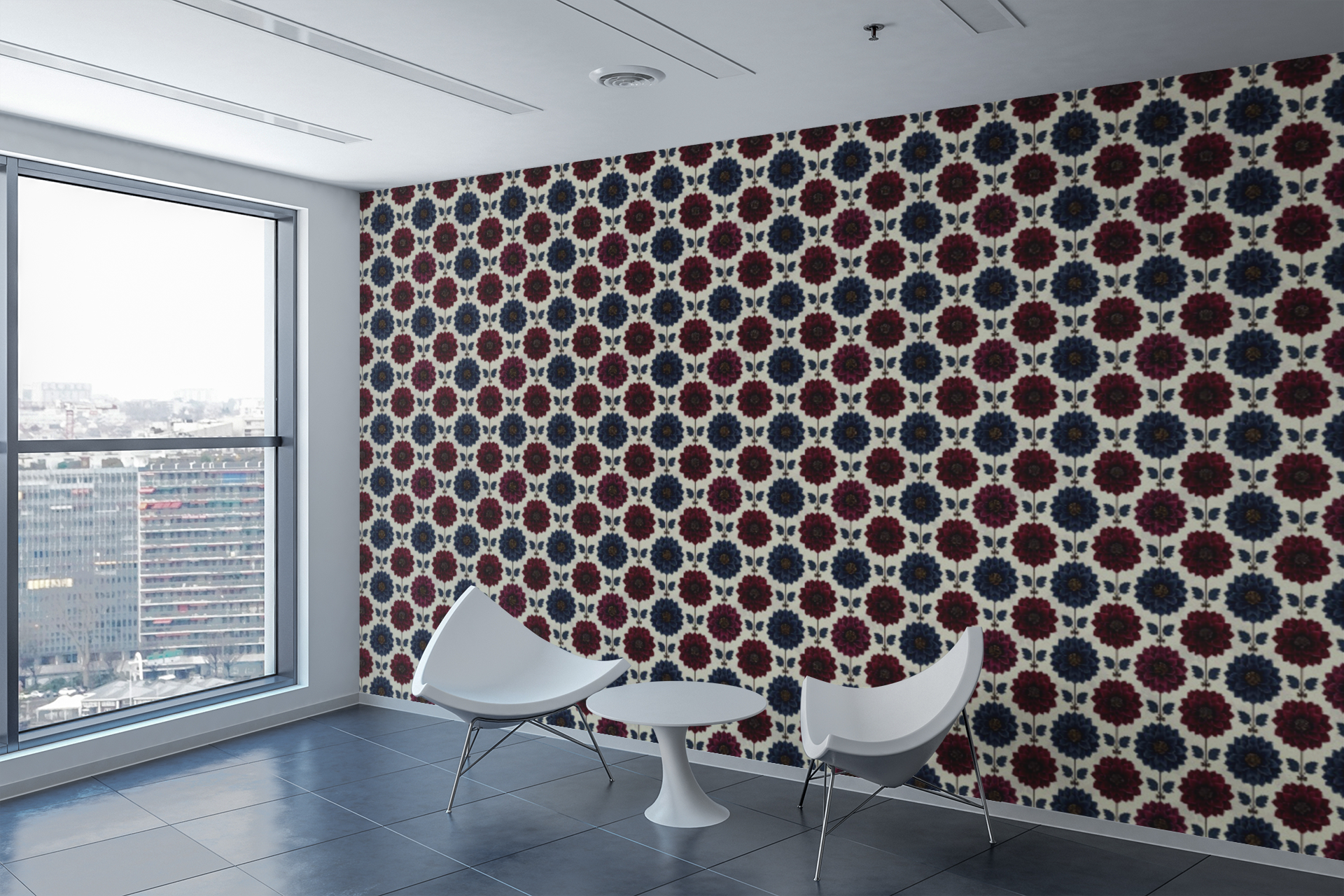 Gilded Jewel-Tone Botanical Wallpaper