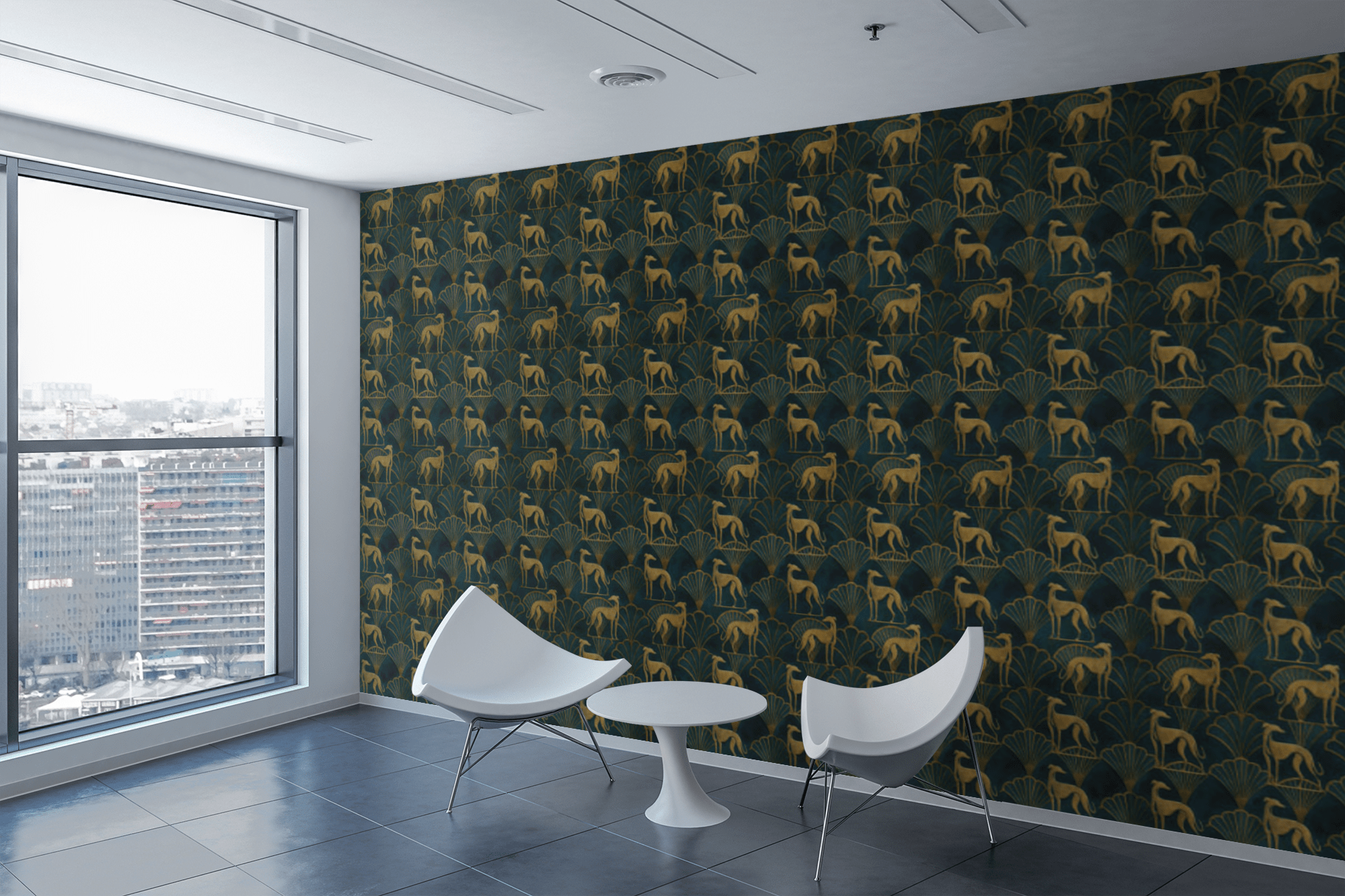 Greyhound Gatsby Wallpaper Peel and Stick Wallpaper | Accent Haus