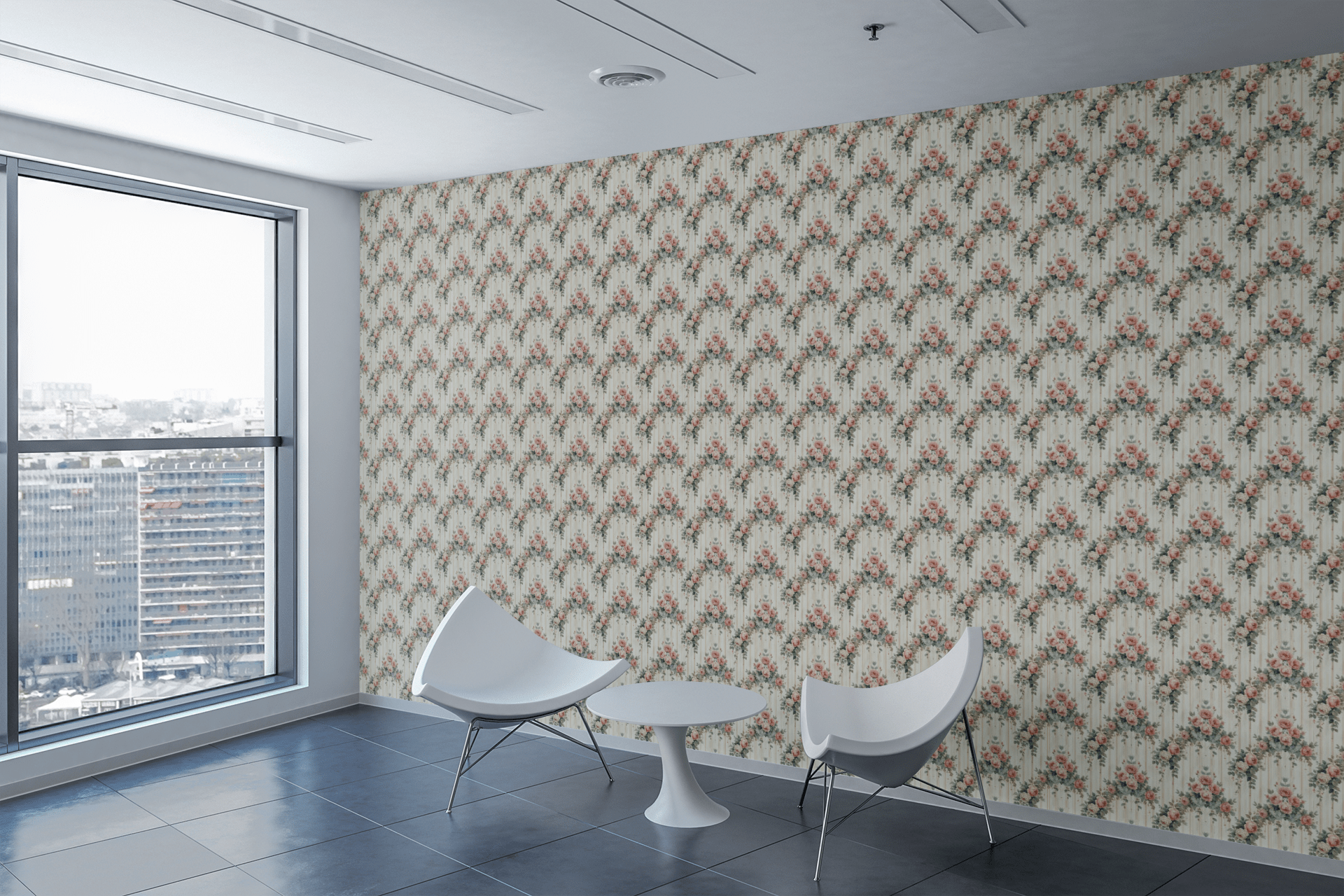 Cascading Garden Columns Wallpaper Peel and Stick Wallpaper | Accent Haus