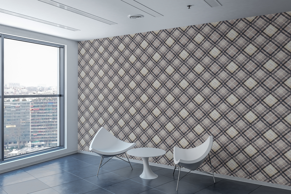 Parisian Boutique Plaid Wallpaper