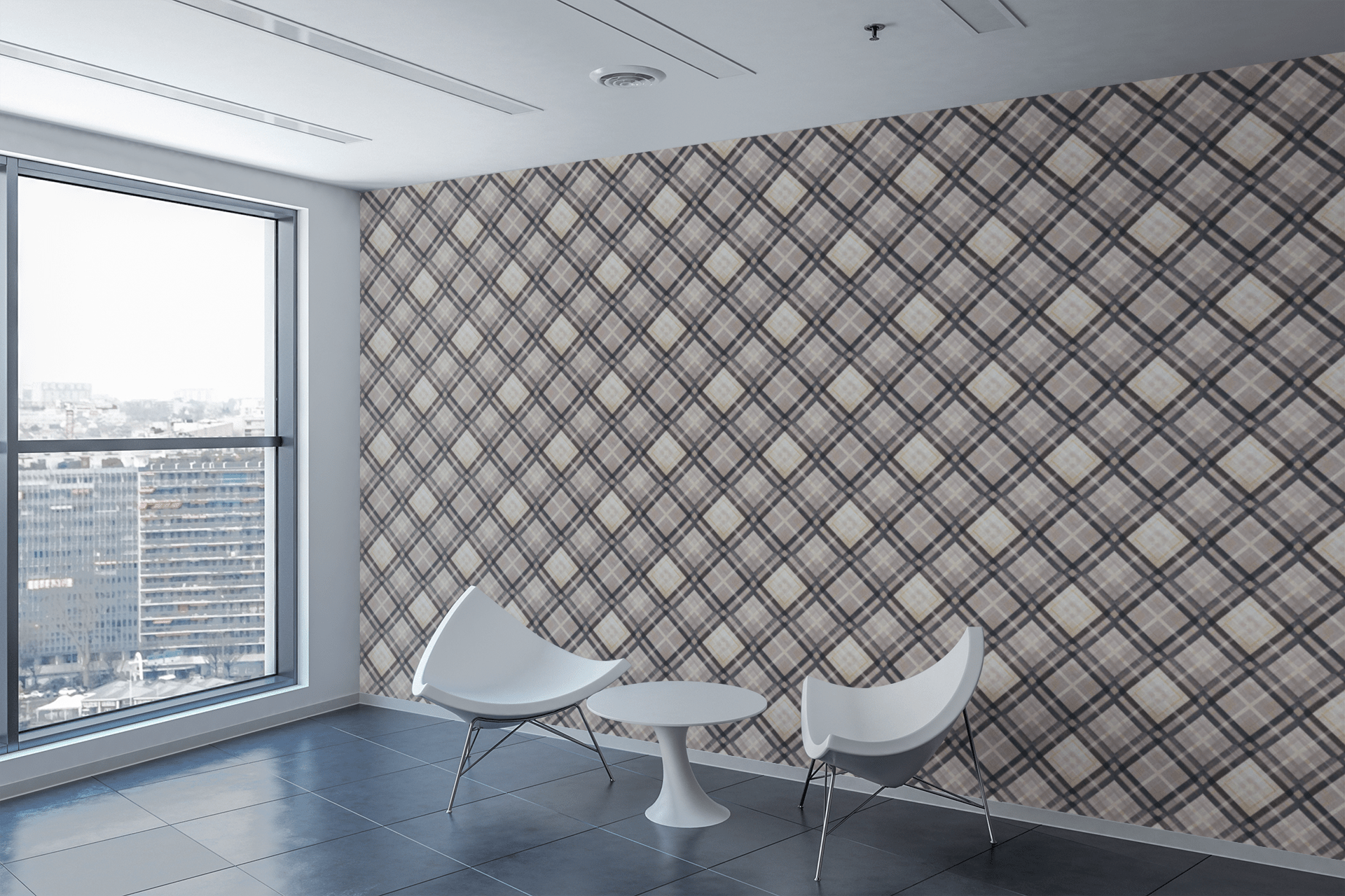Parisian Boutique Plaid Wallpaper Peel and Stick Wallpaper | Accent Haus
