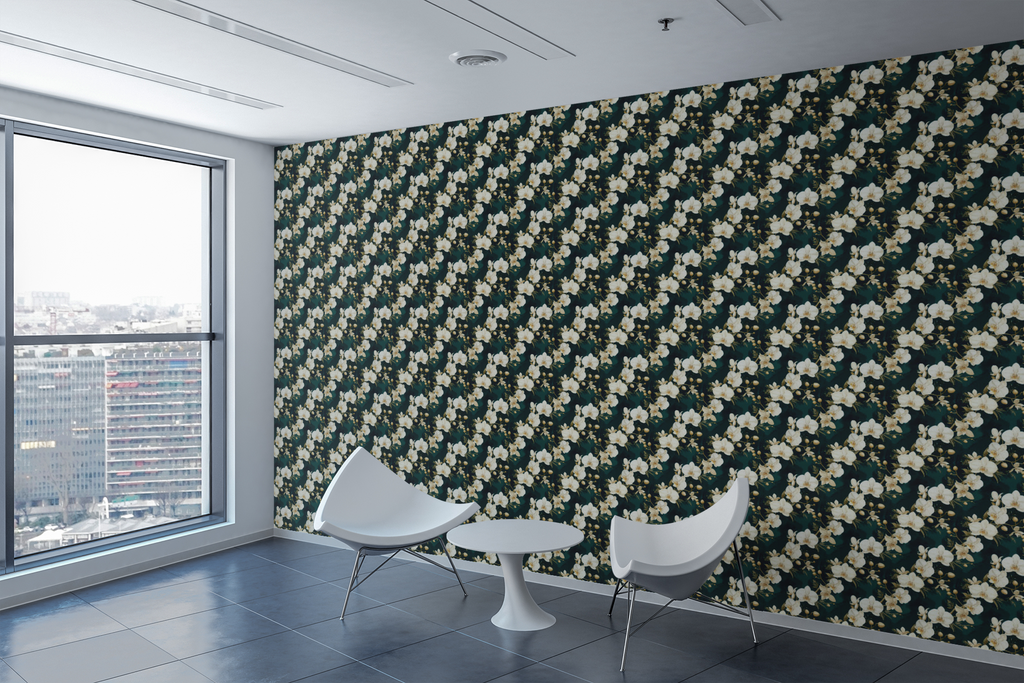 Golden Orchid Symphony Wallpaper