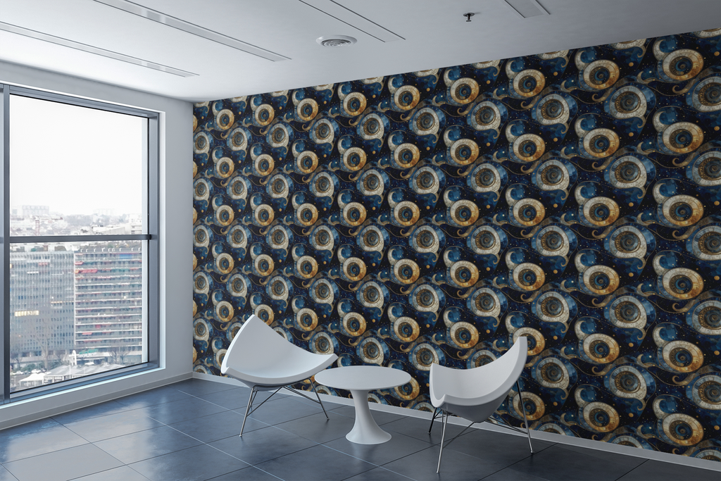 Paisley Constellation Grid Wallpaper