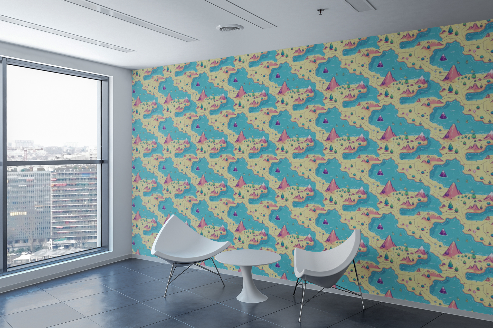 Retro Adventure Map Wallpaper