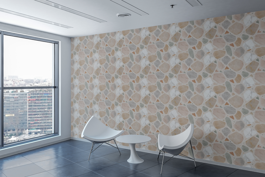 Painted Terrazzo Chips Wallpaper