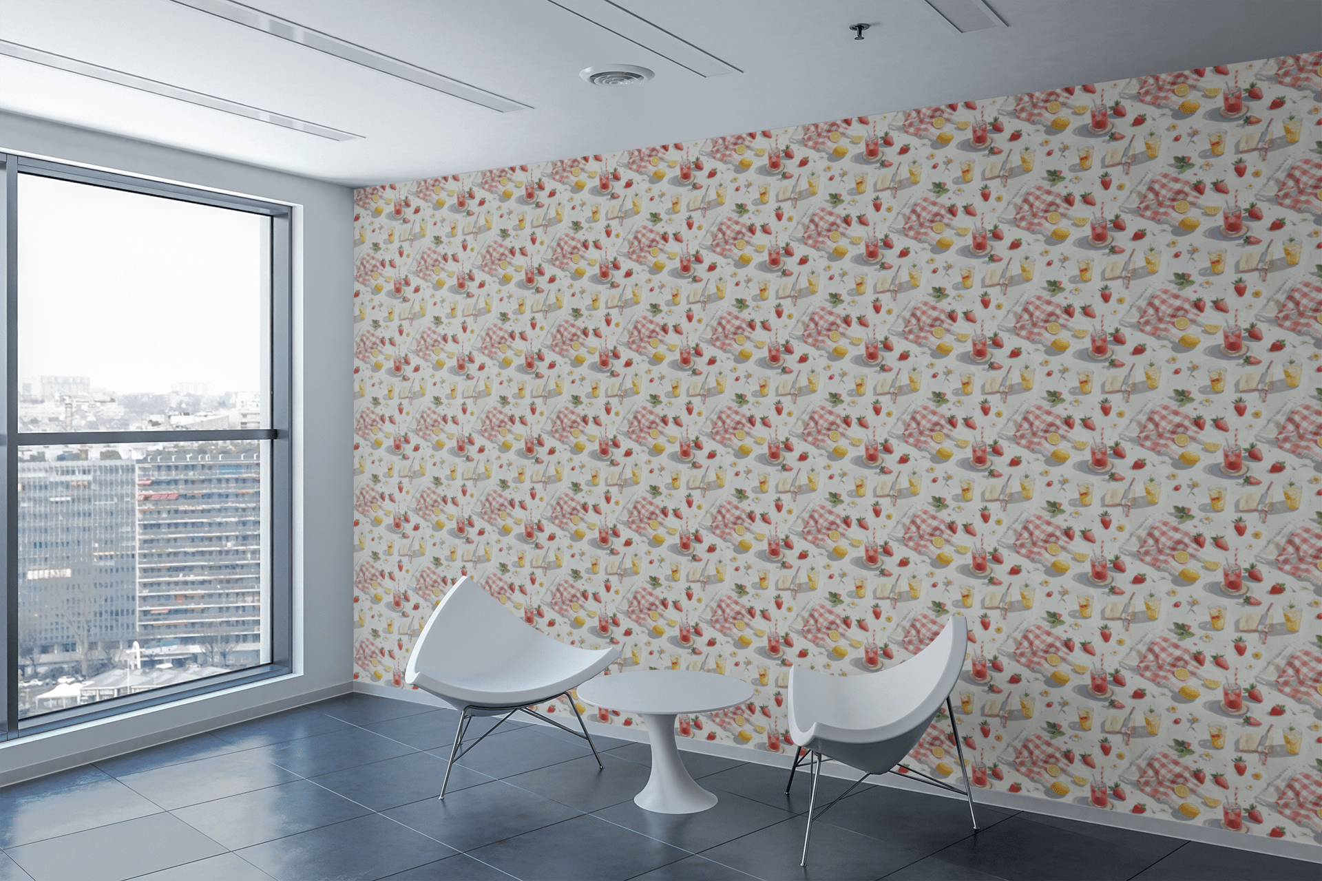 Pastel Picnic Scatter Wallpaper Peel and Stick Wallpaper | Accent Haus