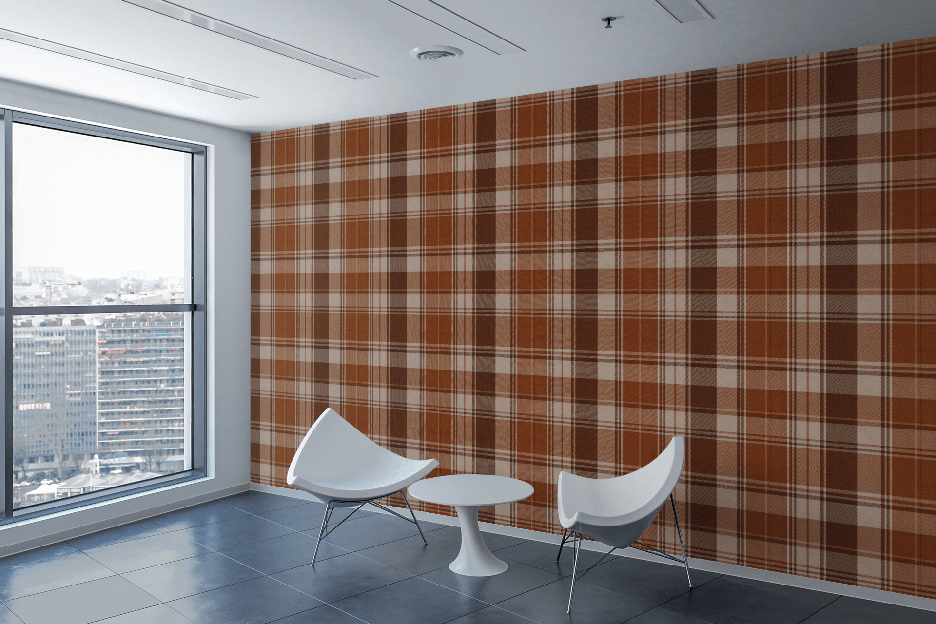 Harvest Plaid Copper Wallpaper Peel and Stick Wallpaper | Accent Haus