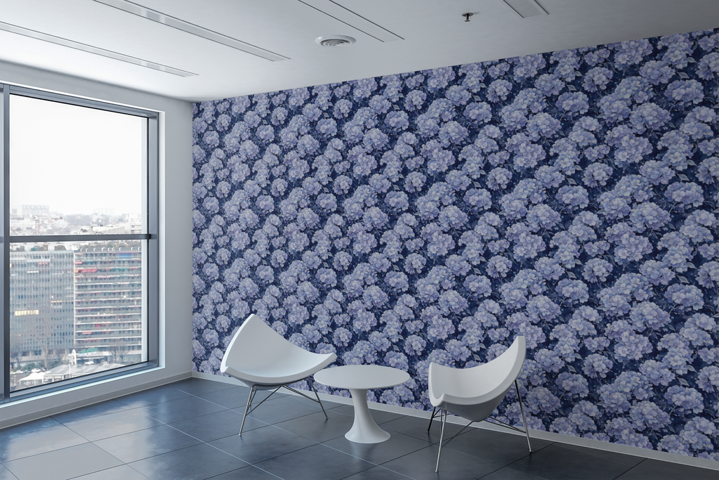 Midnight Hydrangea Wallpaper