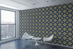 Azure Artisan Tile Wallpaper