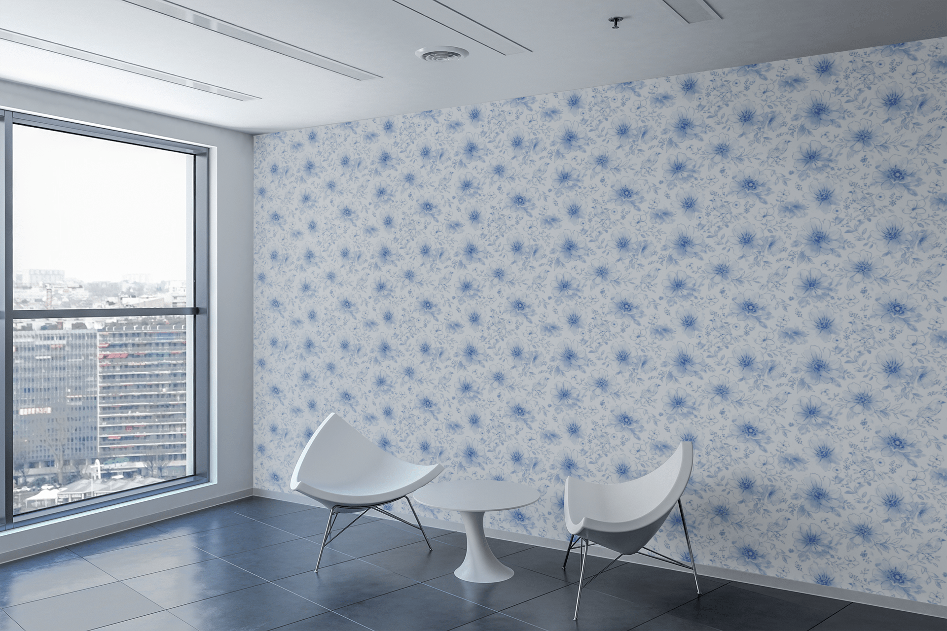 Ethereal Blue Wallpaper Peel and Stick Wallpaper | Accent Haus