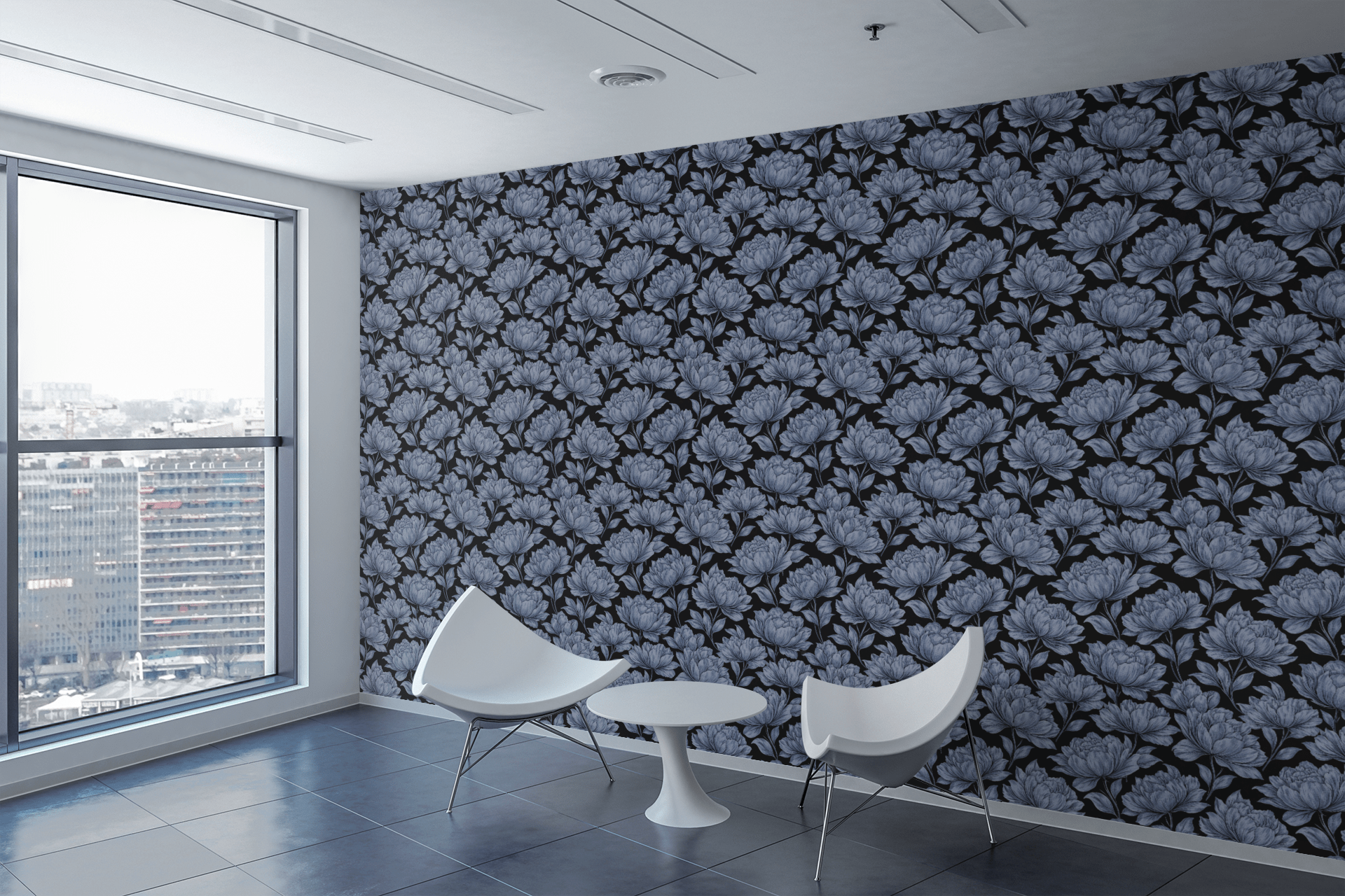 Indigo Whisper Wallpaper Peel and Stick Wallpaper | Accent Haus