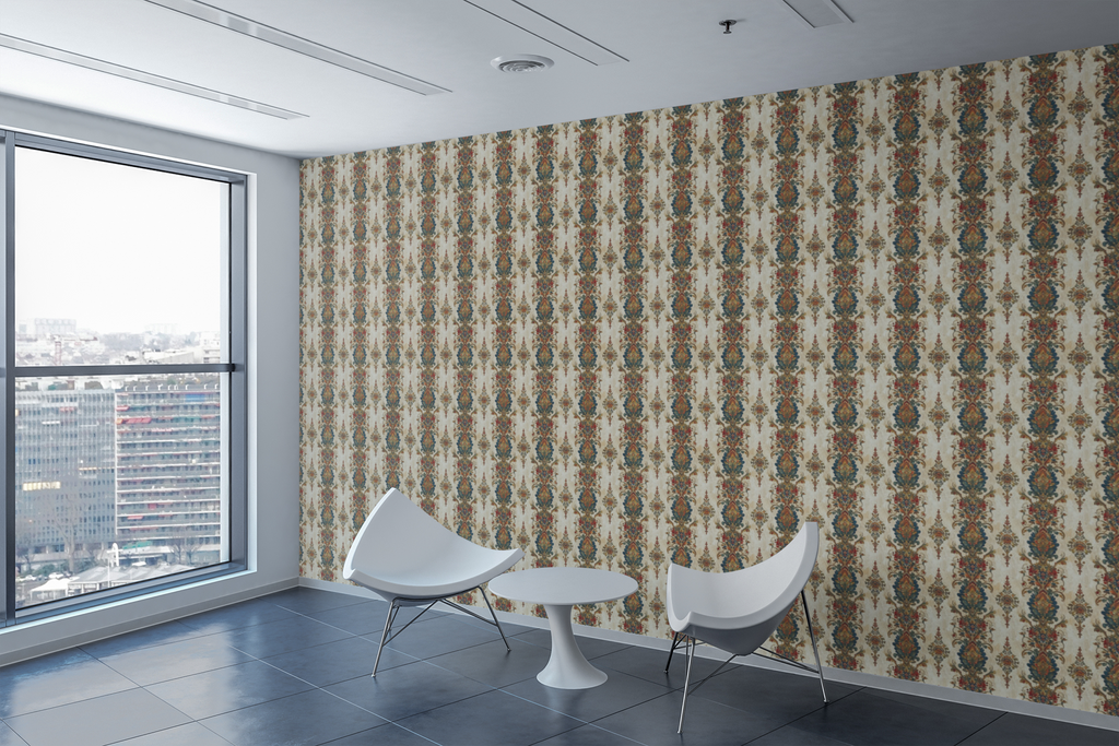 Jewel-Toned Paisley Garden Wallpaper