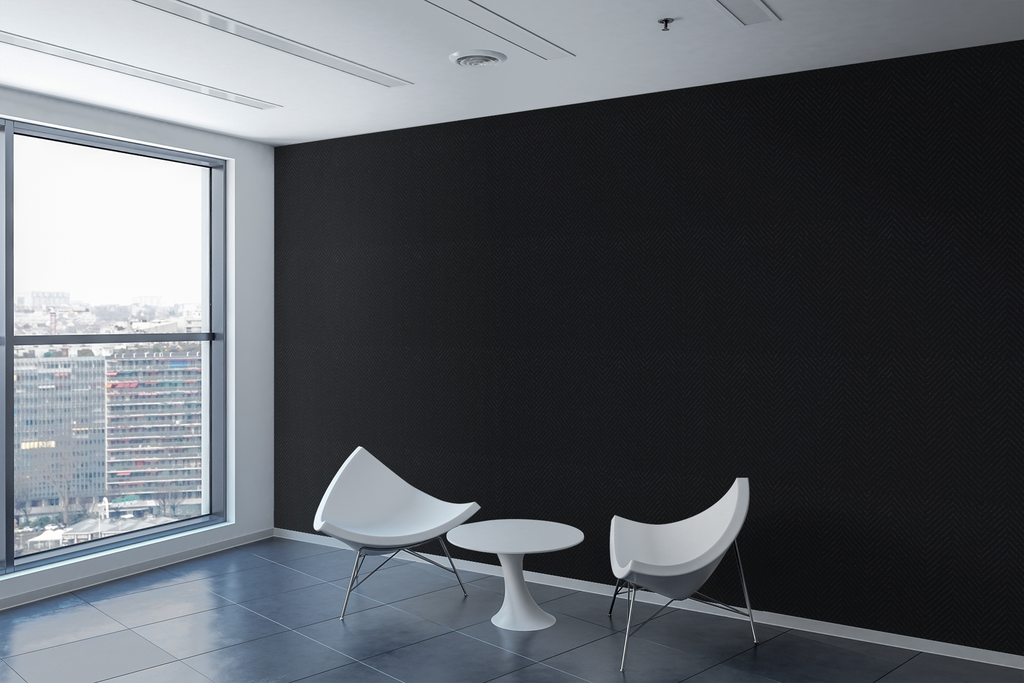 Heritage Herringbone Charcoal Wallpaper