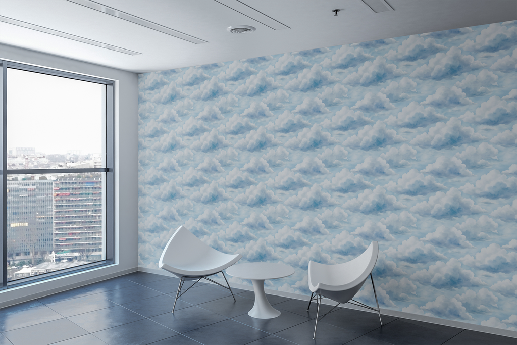 Whimsical Cloud Ceiling Wallpaper