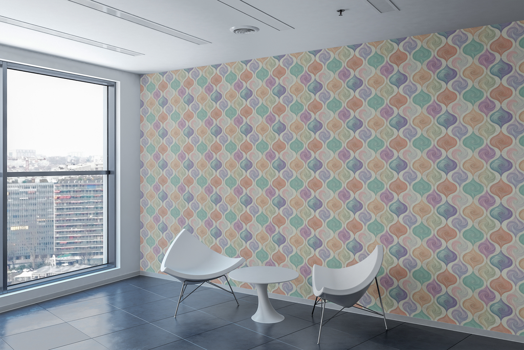 Abstract Shell Curves Wallpaper
