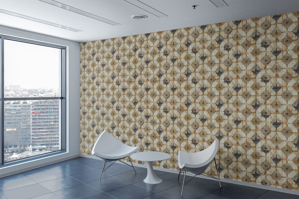 Heritage Keyway Columns Wallpaper