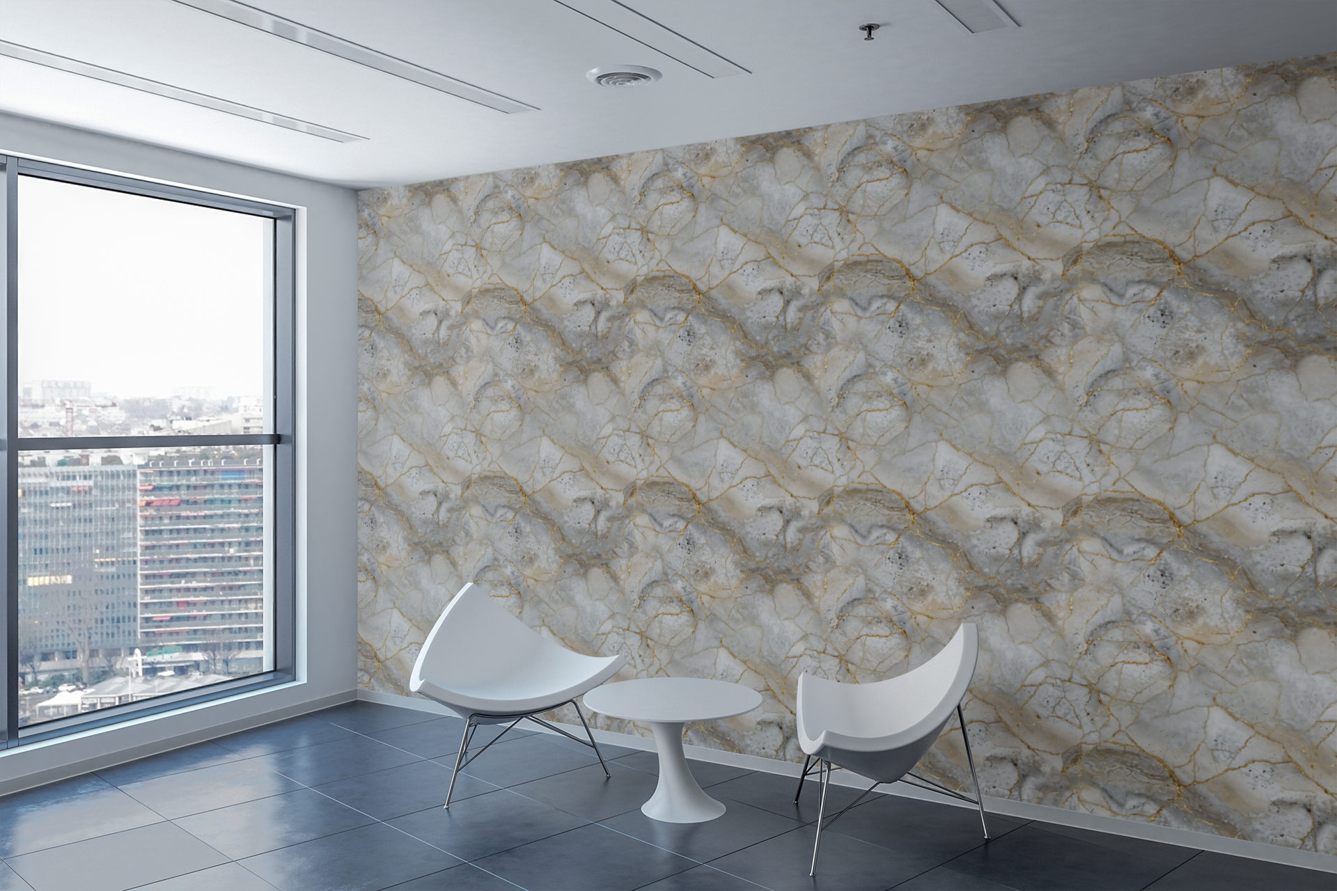 Kintsugi Stone Elegance Wallpaper