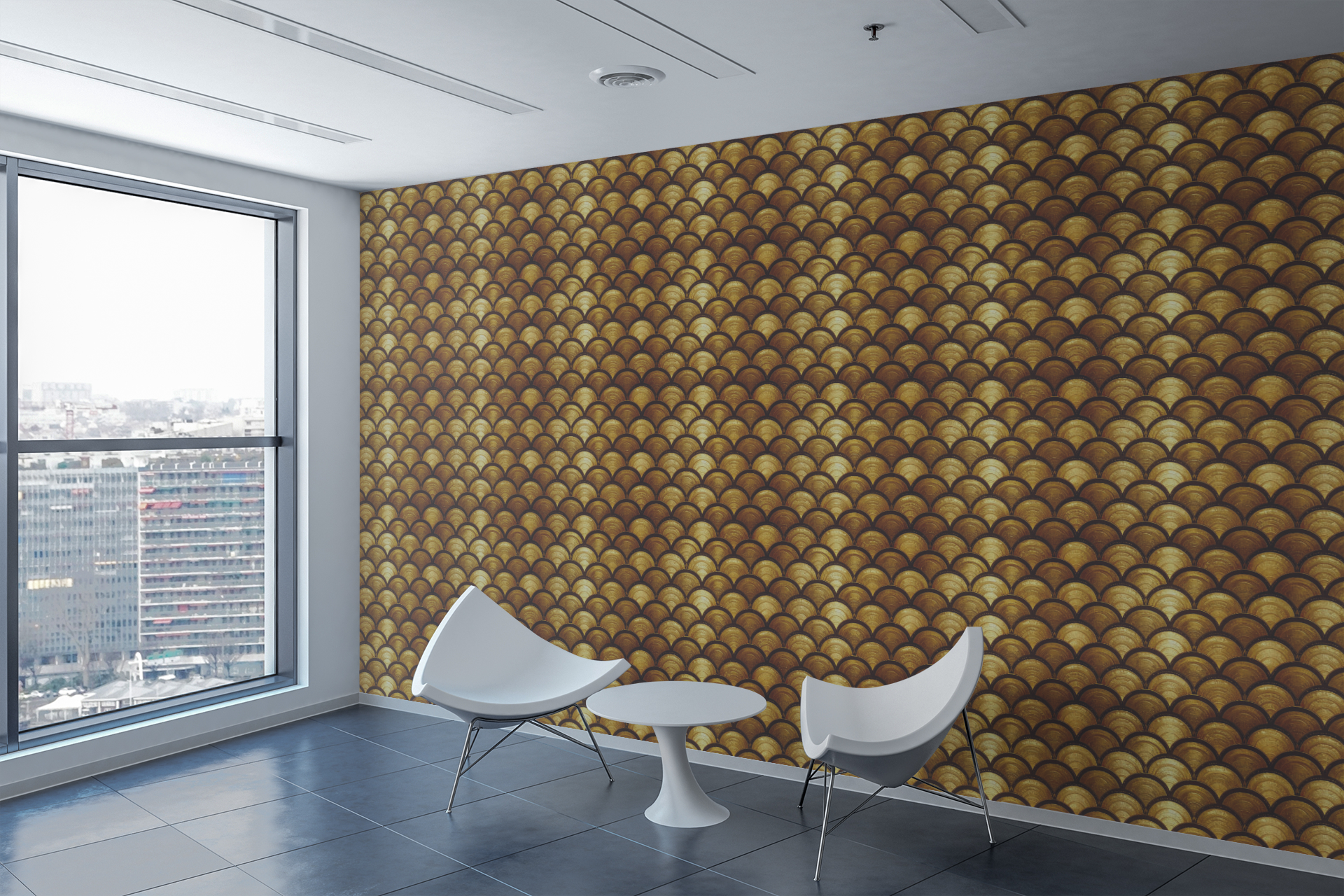 Imperial Brocade Grid Wallpaper
