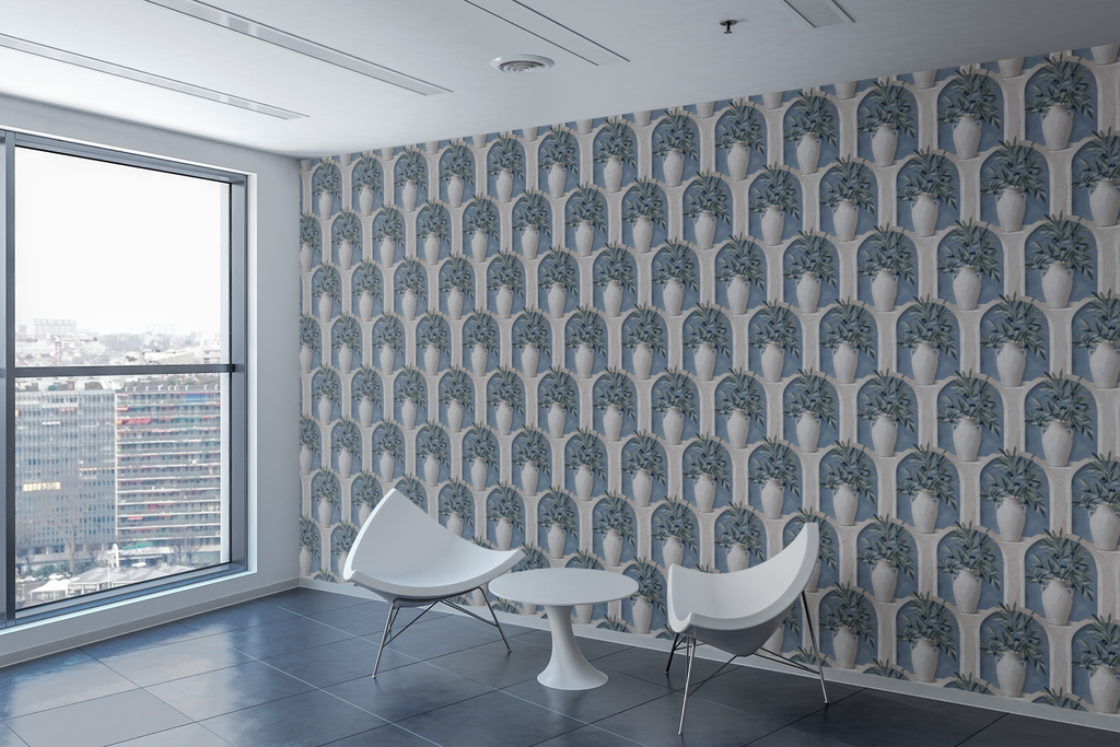 Chateau Plaster Cream Wallpaper