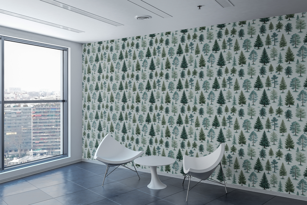 Holiday Pine Forest Wallpaper