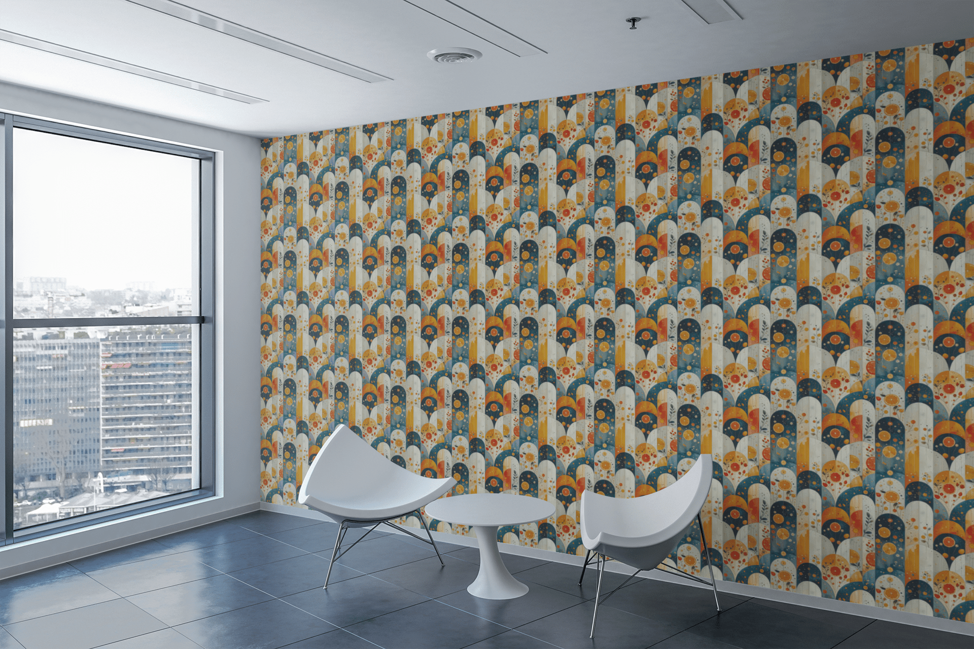 Citrus Slices Arches Wallpaper Peel and Stick Wallpaper | Accent Haus