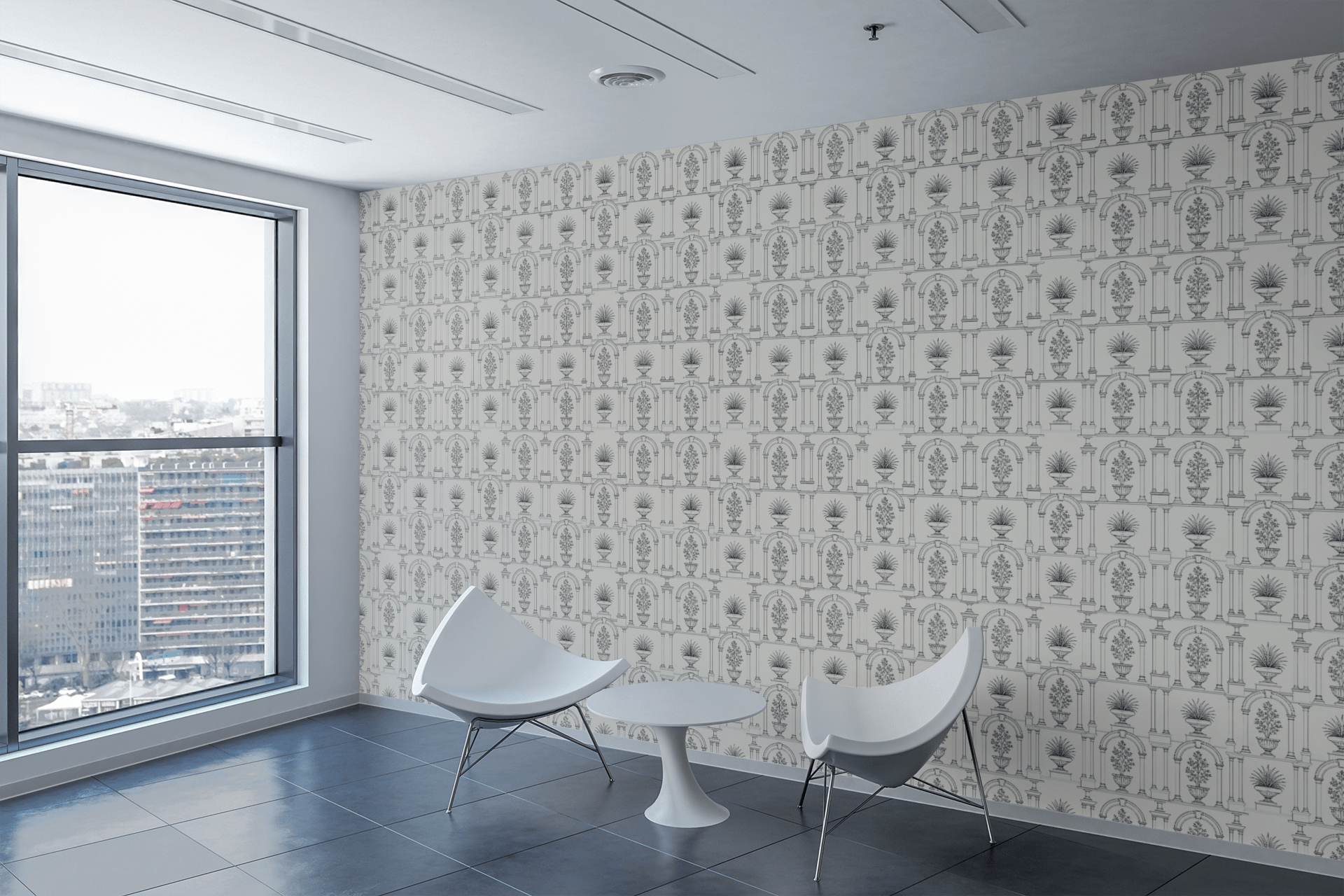 Paris Grid Wallpaper Peel and Stick Wallpaper | Accent Haus