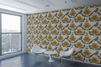 Scandinavian Folk Pattern Wallpaper