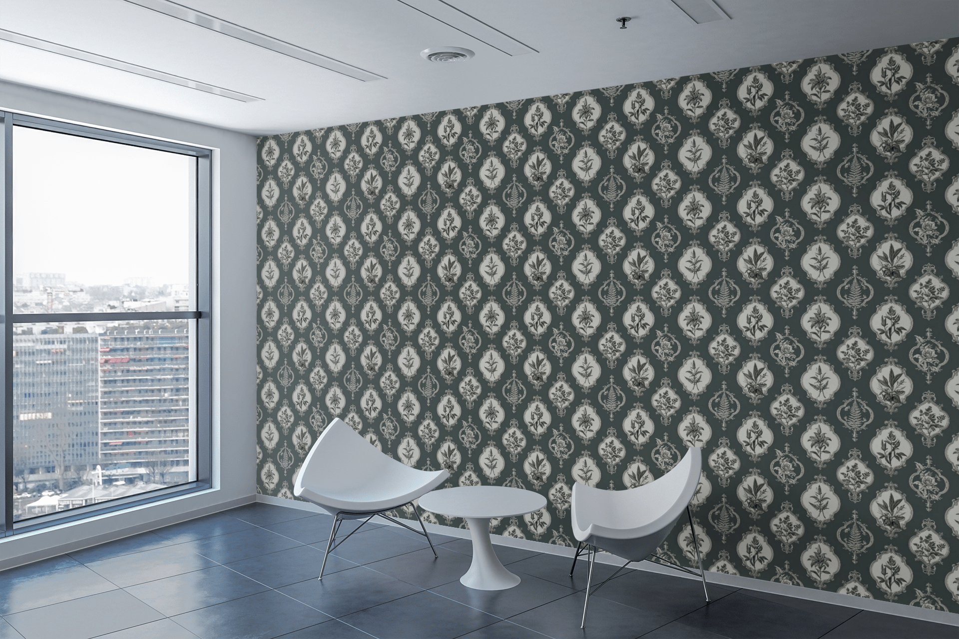 Vintage Botanical Medallion Wallpaper Peel and Stick Wallpaper | Accent Haus