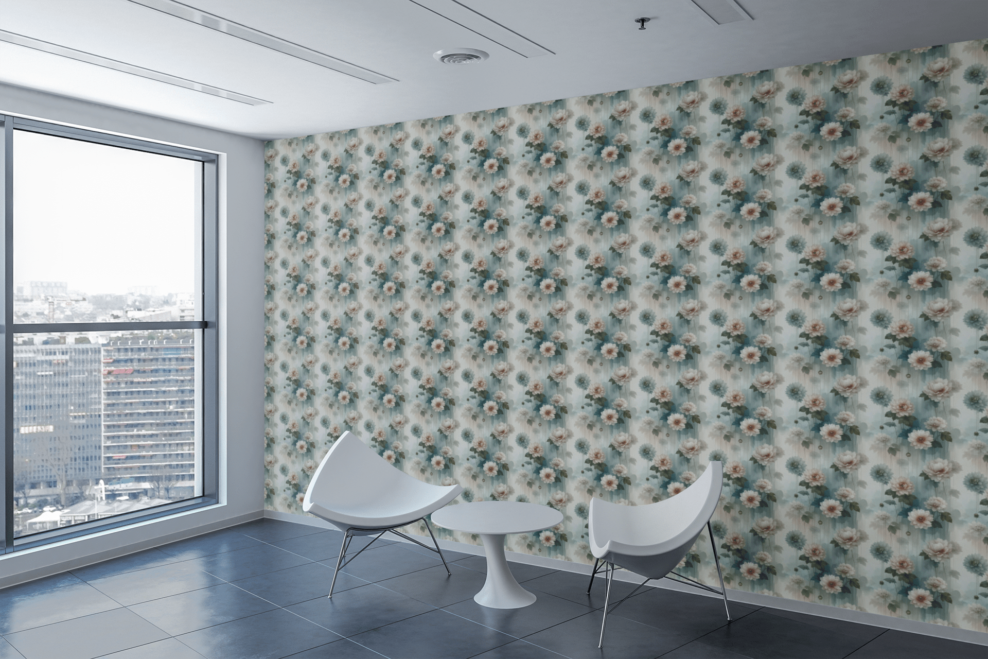 Soft Bloom Waterveil Wallpaper Peel and Stick Wallpaper | Accent Haus