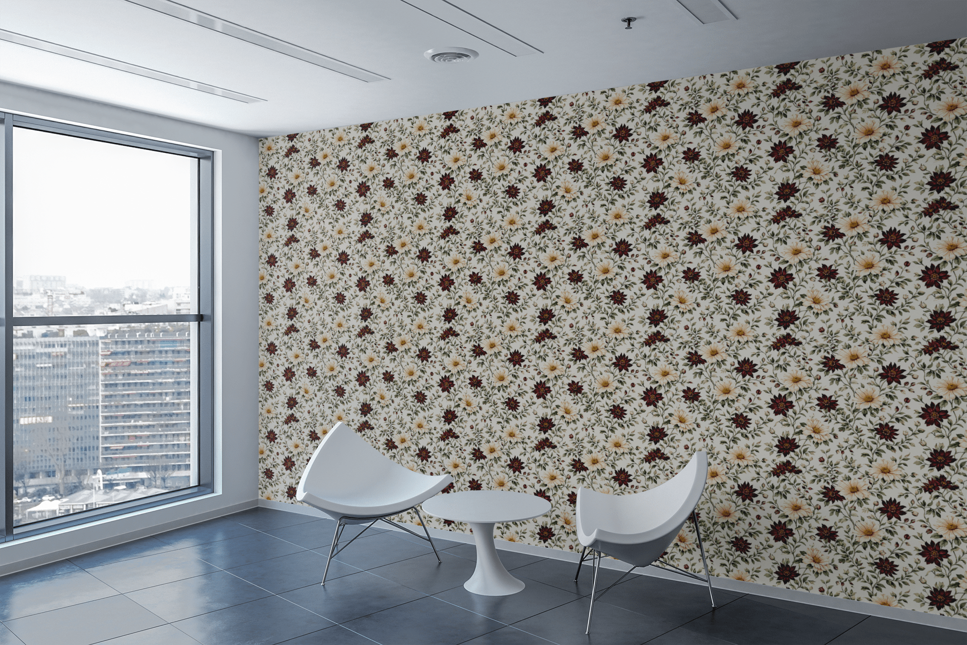 Velour Garden Noir Wallpaper Peel and Stick Wallpaper | Accent Haus