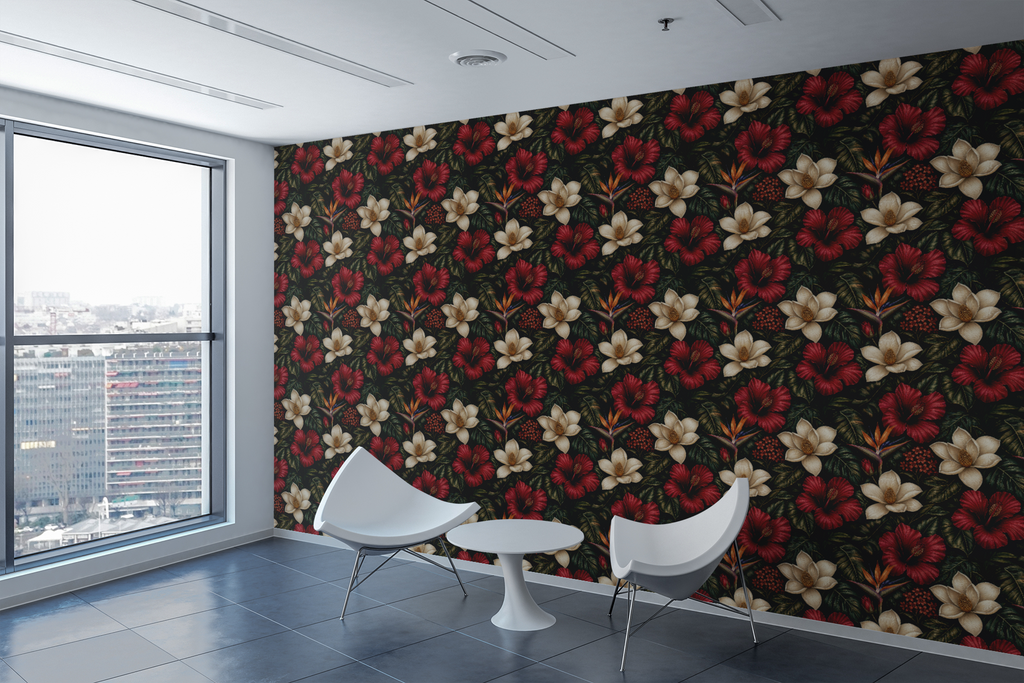 Midnight Botanical Luxe Wallpaper