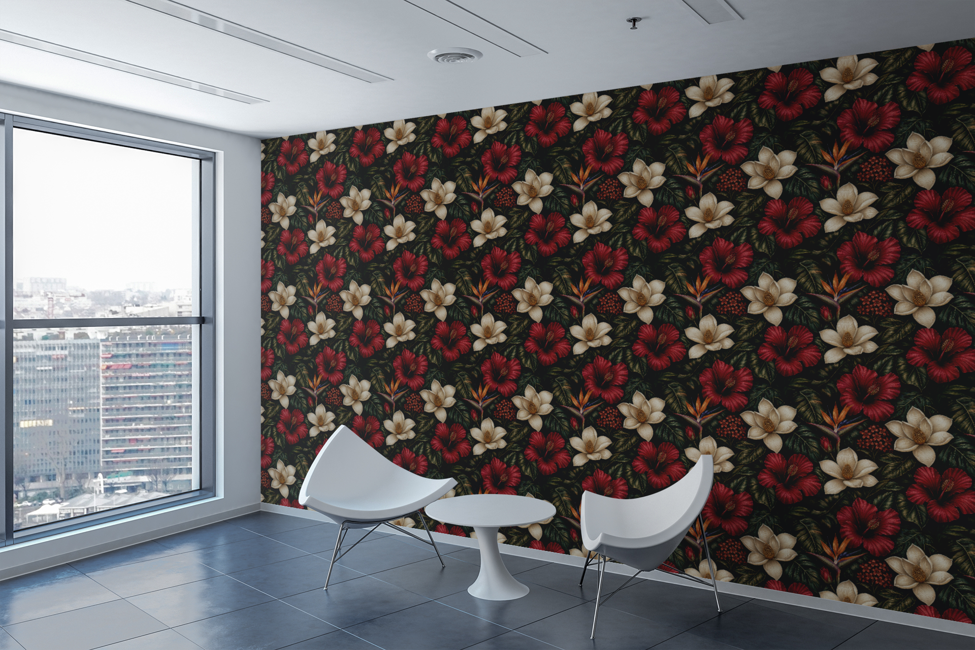 Midnight Botanical Luxe Wallpaper