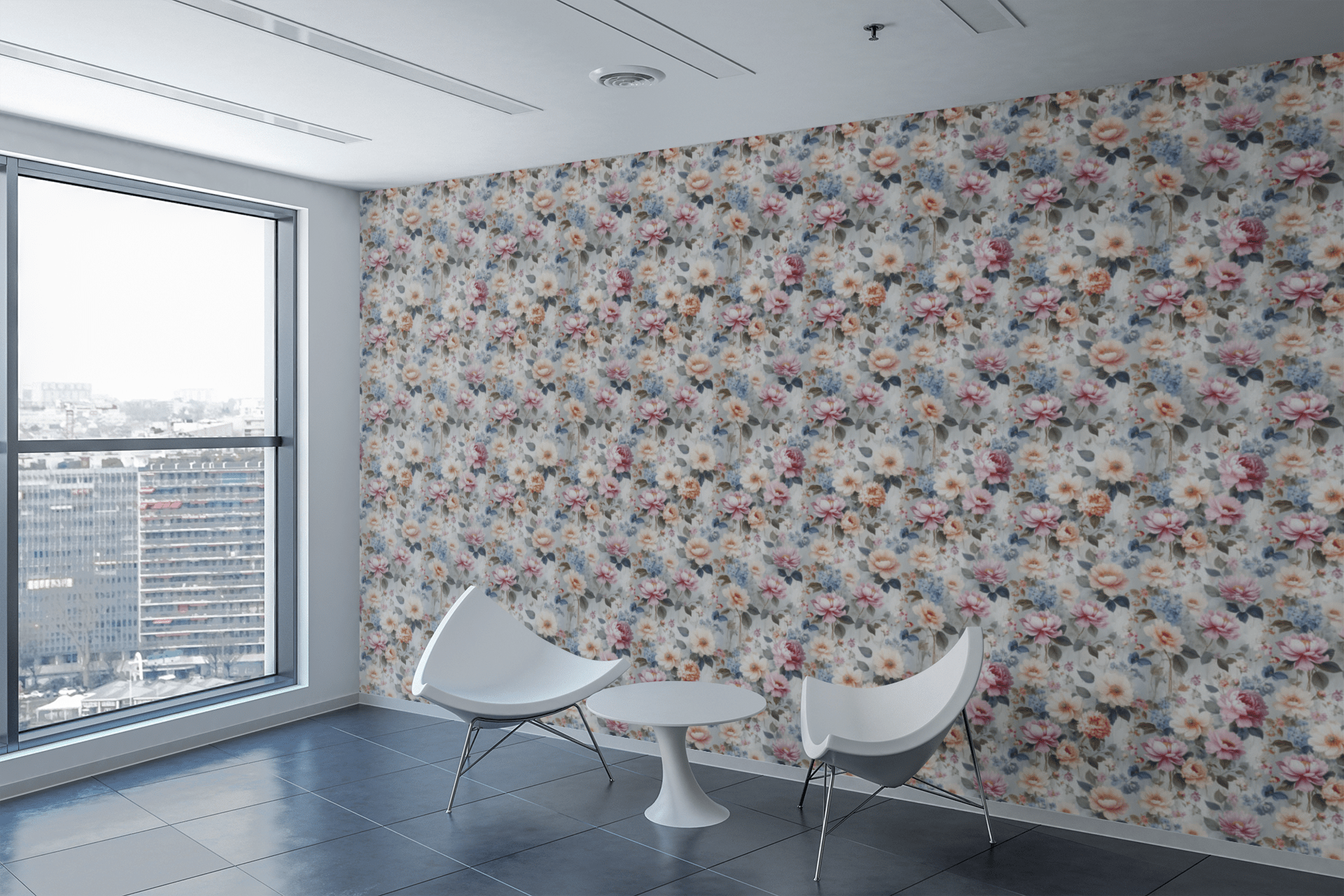 Elegant Floral Drift Streams Wallpaper Peel and Stick Wallpaper | Accent Haus